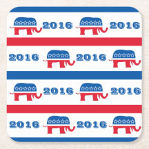 愛国心が強い2016人の共和党員象は縞で飾ります