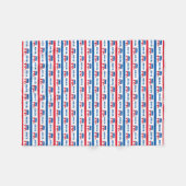 愛国心が強い2016人の共和党員象は縞で飾ります フリースブランケット (正面(横))