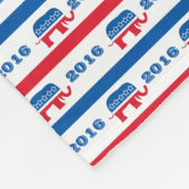 愛国心が強い2016人の共和党員象は縞で飾ります フリースブランケット (角)