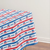 愛国心が強い2020人の共和党員象は縞で飾ります テーブルクロス (インサイチュ)