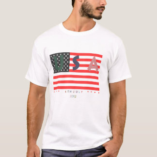 愛国心が強い7月の4日Tシャツ Tシャツ