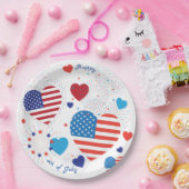 愛国心が強い7月アメリカ米国の旗の第4 ペーパープレート (パーティー)
