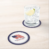 愛国心が強い7月4日アメリカ米国の旗のカスタム ラウンドペーパーコースター (インサイチュ)