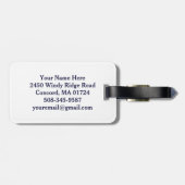 愛国心が強い7月4日アメリカ米国の旗のカスタム ラゲッジタグ (裏面横)