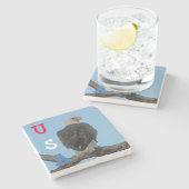 愛国心が強い ストーンコースター (横)