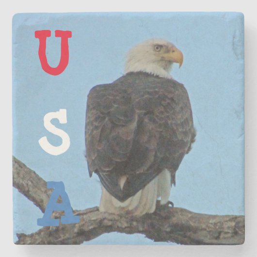 愛国心が強い ストーンコースター (正面)