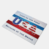 愛国心が強い-自由のの土地 ドアマット (アングル)