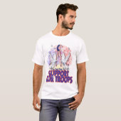 愛国心が強い"軍隊を支援" Tシャツ (正面フル)