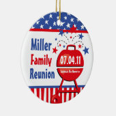 愛国心が強いBBQのパーソナライズなオーナメント セラミックオーナメント (右)