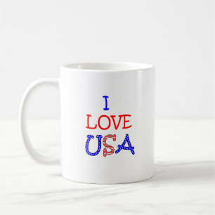 愛国心が強いI愛米国 コーヒーマグカップ