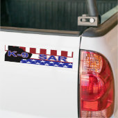 愛国心が強いK-9 SAR -犬の調査及び救助 バンパーステッカー (トラック上)