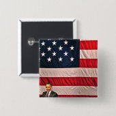 愛国心が強く柔らかいボタンオバマ2012年 缶バッジ (正面&裏面)