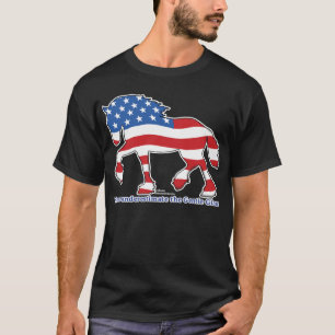 愛国心が強く穏やかで巨大なばん馬 Tシャツ