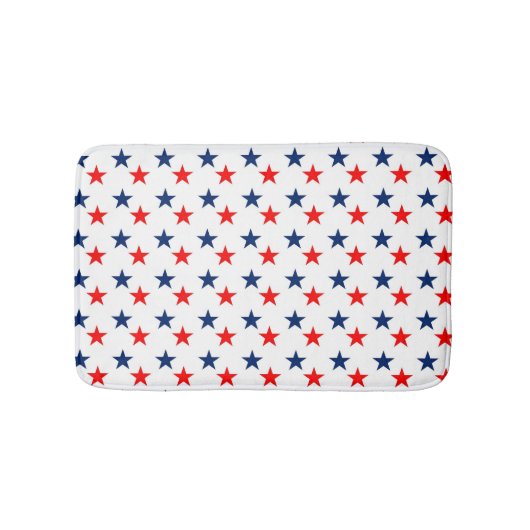 愛国心が強く赤いおよびブルースター バスマット (正面)