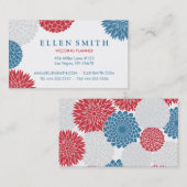 愛国心が強く赤く白くおよび青の夏の花 名刺 (正面/裏面)