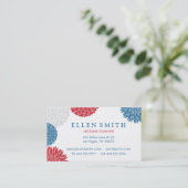 愛国心が強く赤く白くおよび青の夏の花 名刺 (スタンド正面)