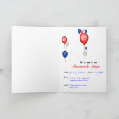 愛国心が強く赤く白く及び青カード 招待状 (内部)