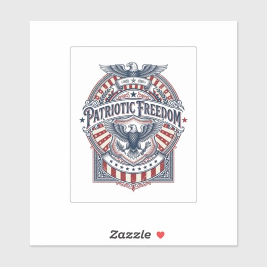 愛国心と信仰心が恐怖に打ち勝つ アメリカ国旗 グラフィックTシャツ シール (シート)