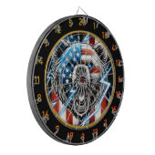 愛国心と強さの熊 ダーツボード (正面左)