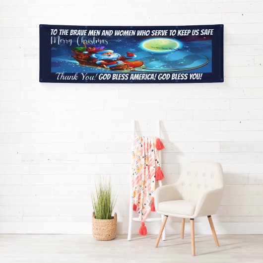 愛国心と第一志望者のクリスマス 横断幕 (インサイチュ)