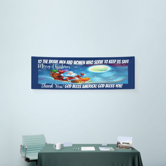 愛国心と第一志望者のクリスマス 横断幕 (トレードショー)