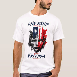 愛国心と自由のグラフィックステートメントTシャツ Tシャツ