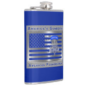 愛国心に富んだアメリカのパラトパー国旗 フラスク (右)