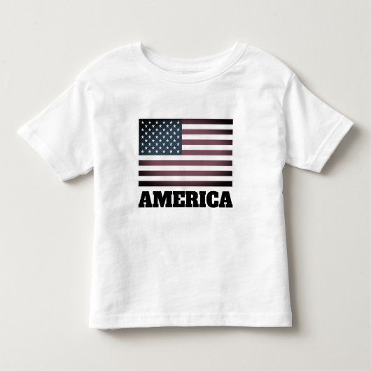 愛国心に富んだアメリカ国旗の幼児tシャツ トドラーTシャツ (正面)