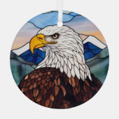愛国心に富んだハゲのワシが染まった ガラスオーナメント (裏面)