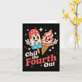 愛国心に満ちたおもしろい7月Pの4番目を冷やす カード (黄色い花)