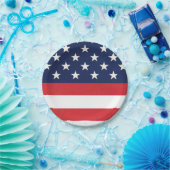 愛国心に満ちたアメリカ国旗の星とストライプ ペーパープレート (パーティー)