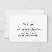 愛国心に満ちたアメリカ国旗の警察葬儀 サンキューカード (裏面)