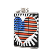 愛国心に満ちたアメリカ国旗 フラスク (左)