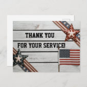 愛国心に満ちた感謝の気持ち 国のために尽力してくれてありがとう ポストカード (正面/裏面)