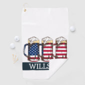 愛国心に満ちた態度で接しよう ゴルフタオル (インサイチュ)