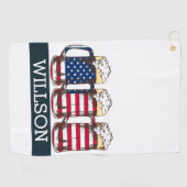 愛国心に満ちた態度で接しよう ゴルフタオル (横)