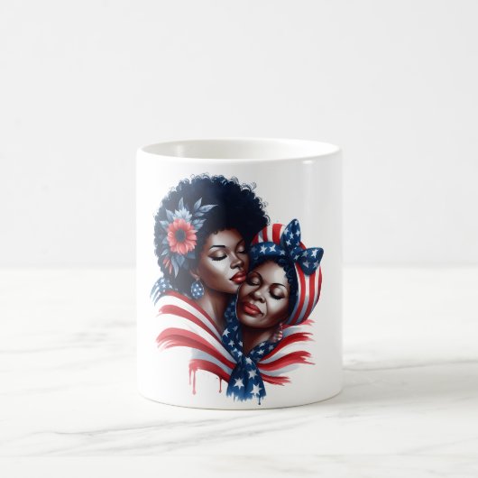 愛国心に満ちた母の日 コーヒーマグカップ (中央)