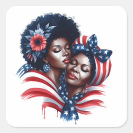 愛国心に満ちた母の日 スクエアシール