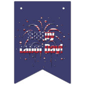 愛国心に満ちた赤と青の幸せな労働日 バンティングフラッグ (第3の旗)