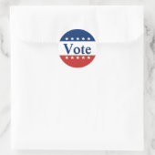 愛国心に満ちた赤と青の投票 ラウンドシール (バッグ)