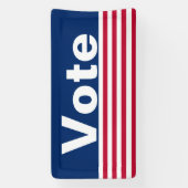 愛国心に満ちた赤と青の投票 横断幕 (縦)