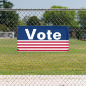 愛国心に満ちた赤と青の投票 横断幕 (インサイチュ)