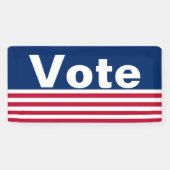 愛国心に満ちた赤と青の投票 横断幕 (横)