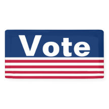 愛国心に満ちた赤と青の投票