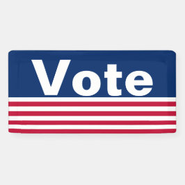 愛国心に満ちた赤と青の投票 横断幕