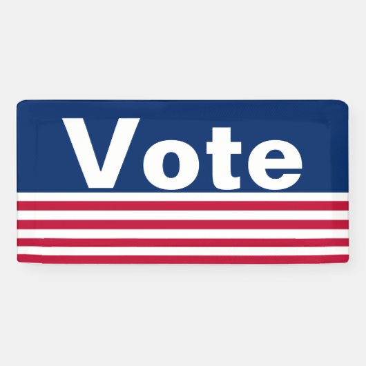 愛国心に満ちた赤と青の投票 横断幕 (横)