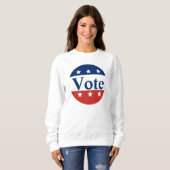 愛国心に満ちた赤と青を星で投票 スウェットシャツ (正面フル)