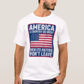 愛国心に満ちた - アメリカという素晴らしい国 Tシャツ (正面)