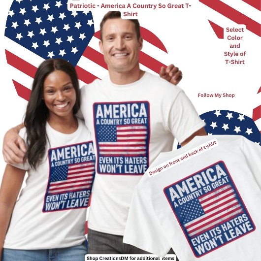 愛国心に満ちた - アメリカという素晴らしい国 Tシャツ
