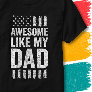 愛国心に溢れたアメリカ国旗って、最高だよね。お父さんみたい。 Tシャツ